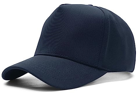 5 Panels Hohe Krone Baseball Caps Herren Casual Plain Voll Geschlossen Snapback Trucker Hüte Hohe Top Breite Krempe Sonnenhüte Q1038, Marineblau, 7-7 1/2