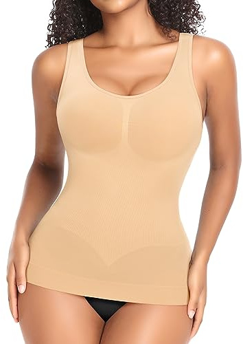 YARRCO Shape Unterhemd Damen Formende Tank Top Bauchweg Shapewear Sport Tanktop Figurformendes Trägertop Body Shaper Hemdchen Nahlos Camisole Shaping Hemd