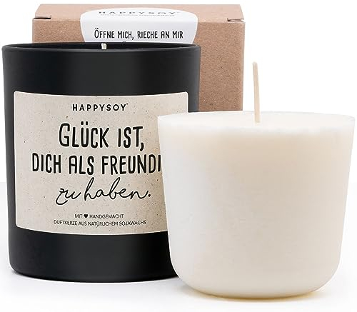 Duftkerze + Refill Wachs - Geschenk für Freundin Mit Spruch - Handgemacht und Nachhaltiges Geburtstagsgeschenk für Frauen, Beste Freundin