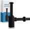 kör4u Siphon 1 1/4 Zoll x 32mm, Eckig, Schwarz Matt, eckige Rosette – Inklusive Dichtungen, Tassengeruchsverschluss & Röhrengeruchsverschluss für Waschbecken