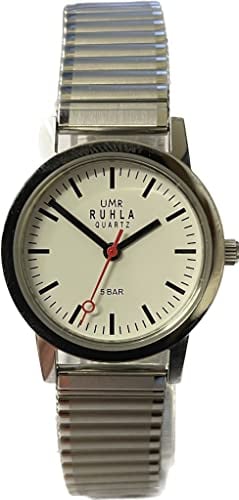 UMR RUHLA Basic 7972-1MZ - Herren - Uhr - Wasserdicht - Analoge Anzeige - Silbernes Metallarmband - Klassisch - Unisex - Erwachsene
