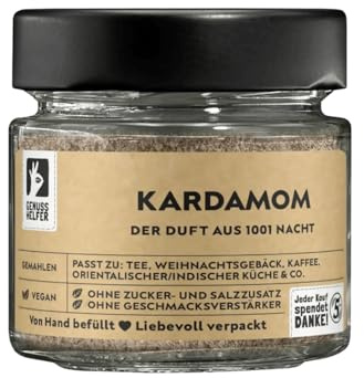 Bremer Gewürzhandel Kardamom, gemahlen, ideal zum Backen, Kochen oder für Tee, 35g im Glas