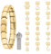 Italian charms bracelet set gold,italian charms gold 17PCS,Italian Charm Armband Set,italienische armbänder,italian style charms für damen