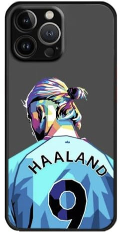 EZB Erling Haaland Number 9 Themed iPhone Phone Case | Flexible Shock Absorbant Cool Phone Cover | Erling Haaland Colourful Case (iPhone 11) Multicolor