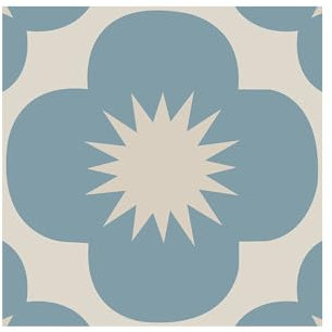 Lukery Fliesenaufkleber, 20 Stück PVC Klebefliesen Küche, Einfarbige Blumen Küchenrückwand Klebefliesen, Bodenaufkleber Fliesenaufkleber Bad für Möbel Schrank Wand (20x20cm,Blaue Blume)
