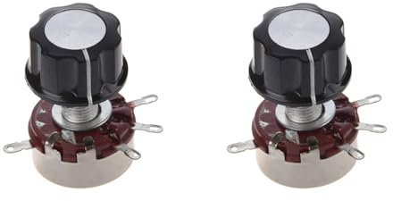 Fegtrtyoa 2X 6mm Welle Dia 470K 2W Toepfe Potentiometer W Knob