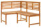 SDWEHO7 Eckbank mit Rückenlehne, Gartenbank, Holzbank, Balkonbank wetterfest, GartenMöbel, Sitzbank für Garten, Balkon und Terrasse, 140 x 100 x 91 cm Massivholz Akazie