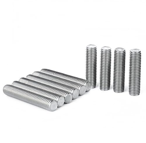 Drenky Barra Filettata Professionale (10 Pezzi M8x50mm) - in Acciaio Inox A2 V2A, Barre Filettate DIN976 per Costruzioni e Montaggi