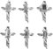 SAFIGLE 10pcs Nail Art Cross Jewelry Nail Decorations Cross Charm Cross Nail Charms Nail Cross Gems for Nails Nail Art Accessories Charms for Nails Nail Cross Silver Metal