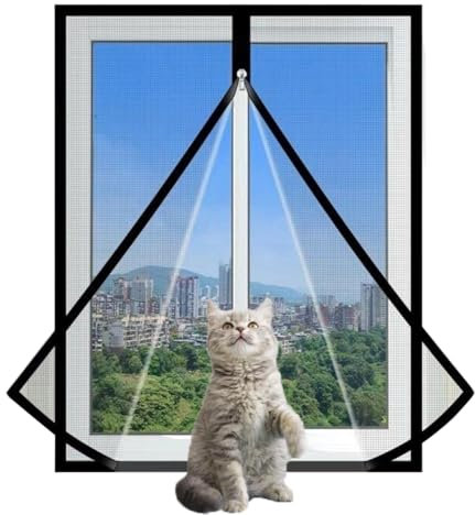 Cat Window Protection Net, Tear-proof Polyester Window Mesh, Balcony Window Safety Guard, Window Screens to Keep Bugs Out, Custom Size