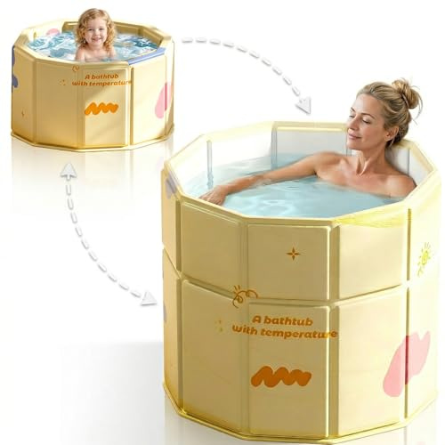 Baignoire pliable pour jacuzzi et glace - Baignoires latérales abaissables (jaune)