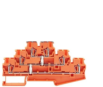 ST-2.5-3L-PV Dreistufiger Federkäfig-Klemmenblock mit Äquipotential-Bonder, 2,5 mm2 DIN-Schienen-Anschlusskabel ST2.5-3L-PV(Orange,5 Pcs)