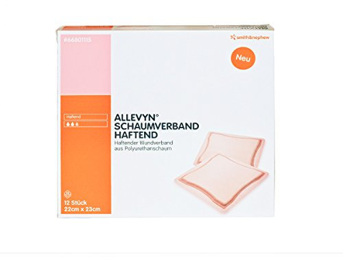 Allevyn Schaumverband 22x23 cm Haftend, 12 St
