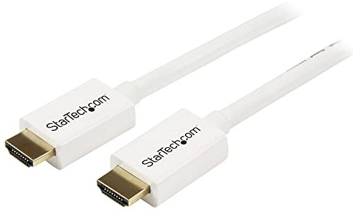 StarTech.com Cable de 7m HDMI con Ethernet CL3 - Cable HDMI Ultra HD para Instalaciones en Muro - Cable HDMI de Alta Velocidad UHD 4K 30Hz 10,2 Gbps - Cable de Vídeo HDMI 1.4 30AWG, Blanco (HD3MM7MW)
