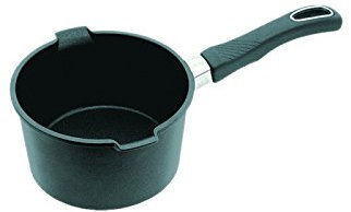 Original Gundel GUSS-Milchtopf, Ø 16 cm, Höhe 9 cm, Kasserolle mit Stiel PFOA-frei, Akku-Therm Boden - fester Stiel