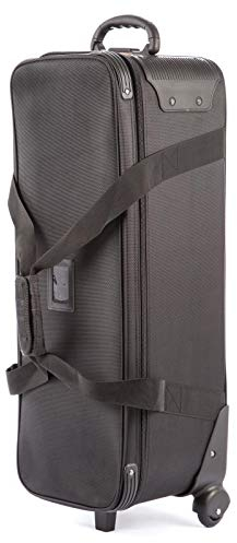 Photography Studio Roller Trolley Wheeled Bag Case (32in) for Camera Video Equipment, Large Flight Case for Tripod Monopod Boom Arm Light Stand Flash - 83cm x 33cm x 29cm - Black
