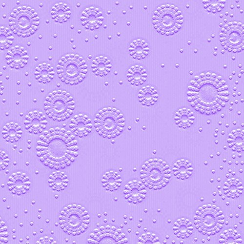 32 Cocktail servietten geprägt Momente Uni lavendel (Moments uni lavender)1/4 gefalzt, 3-lagig, geprägt Größe offen: 25x25 flieder