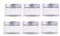 Lot de 6 boîtes vides en plastique PET 50 g/100 g/150 g avec capuchons en aluminium argenté