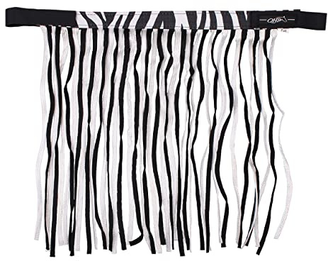 QHP Fliegenfransen mit Klettverschluss Fliegenschutz Kollektion Sommer (Shetty, Zebra)