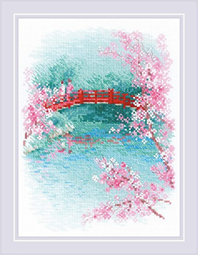 Riolis Kreuzstich-Set Sakura. Brücke, Zählmuster