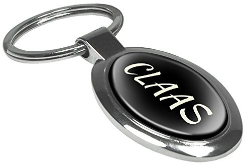 printplanet Schlüsselanhänger mit Namen Claas - Motiv Klassik - Namensschlüsselanhänger, personalisierter Anhänger, Talisman, Anhänger, Chrom