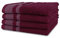 jilda-tex Handtuch Duschtuch Frottierware Set 100% Baumwolle Verschiedene Größen/Farben (2 x Handtuch + 2 x Duschtuch, Beere)