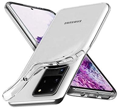wortek Crystal Clear Hülle kompatibel mit Samsung Galaxy S20 Ultra, Handyhülle Transparent, Anti-Gelb Silikon Bumper Case, Durchsichtige Kratzfeste Schutzhülle - Klar