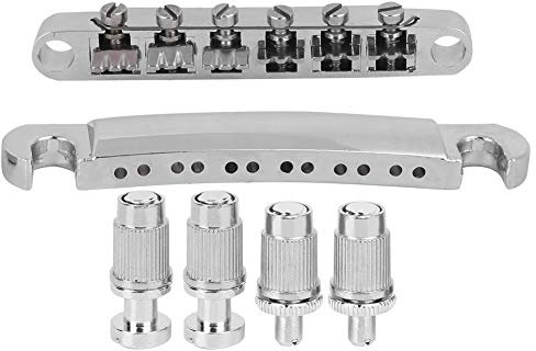 Ponte per chitarra elettrica, ponte per chitarra standard a 12 corde Set completo per ponte per coda in lega di zinco Accessori per parti di chitarra in argento