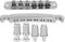 RiToEasysports E-Gitarrenbrücke, Standard 12 Saiten Gitarrenbrücke Full Set Bridge Heckbolzen Zinklegierung Silber Gitarrenteile Zubehör Musikinstrumentenzubehör