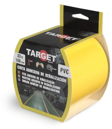 Target C13A33100 - Signaleringstejp, Lim, Markera, Fara, Golv, Gul 33 meter x 100 mm