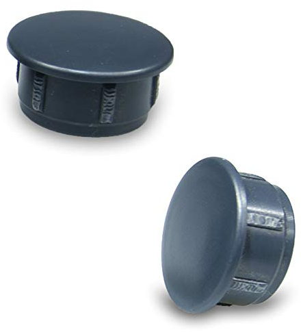 Blindstopfen 10x6mm Anthrazit | 10 Stück | Abdeckstopfen Kunststoff Verschlusskappe