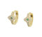 Ohrstecker Ohrring Damen 925 Sterling Silber Eye Creolen Ohrringe Gold Silber Farbe Grün Damenmode Glück Schmuck-Gold-Farbe