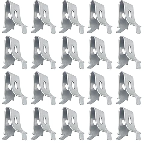 HugeDE 20 Pcs Adjustable Aluminum Shelf Bracket Clips Pilaster Shelf Support Clip Pilaster Brackets Clips