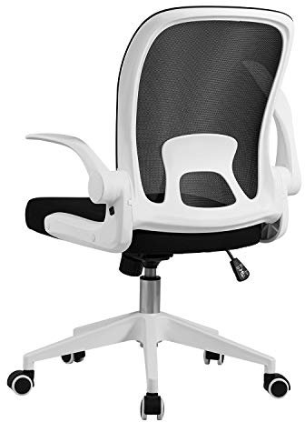 Ahua Silla de Oficina Reposabrazos abatibles, Fácil de Montar Silla de Escritorio de Malla Transpirable con cojín Grueso Rotación de 360 Grados y función de elevación Model: CY-8002-B