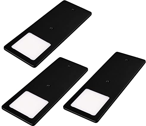kalb | LED Unterbauleuchten schwarz 5W- sehr flache Küchenleuchte Einbaustrahler Einbauspot, Auswahl:3er Set neutralweiss