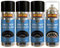 Hycote Gloss Black and Lacquer Car Alloy Wheel Spray Paint 4 Cans Total
