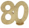 PAINT IT EASY NEU Aufsteller Geburtstags-Zahl 80, Glitter-Gold, ca. 10cm
