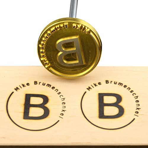 AIMOADO Brandeisen, personalisiertes Logo, Brandeisen für Holz, individuelles Holz, Brandeisen, Lederstempel für Holzbearbeitung, handgefertigt von Design (8.9x8.9cm)