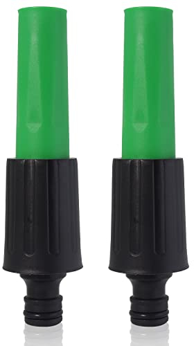 2 Pcs Hose Nozzles, Green Garden Spray Gun Spray Nozzle Hosepipe Sprayer Head Garden Hose Adjustable Spray for Watering Plants Shower Pet Car Washing