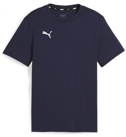 PUMA Unisex Teamgoal Casuals Tee Jr T-Shirt, Puma Navy-puma White, 164 EU