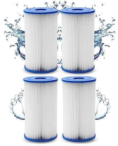 HAFIX® Poolfilter Pool Filter für Whirlpool Pool Gr. IV. Filterkartuschen Filter Kartuschenfilter für Poolpumpe Typ B. Filterkartusche für Swimmingpool. Papierfilter Cartridge Wasserfilter Pool 4 St.