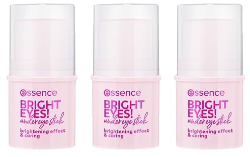 essence BRIGHT EYES! under eye stick, Augenpflege, Nr. 01, Nude, pflegend, aufhellend, natürlich, vegan, ohne Parfüm, ohne Konservierungsstoffe, ohne Parabene, 3er Pack (3x5.5ml)