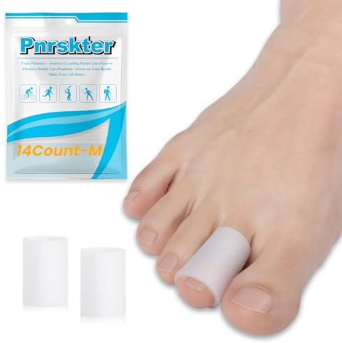 14PCS Zehenschutz, Gel Zehenkappen, Silikon, Größe M | Zehenschoner, Kleine Zeh, Zehenpolster, Für Blasen, Hühneraugen, Hammer Zehen, Reibung Schmerzlinderung