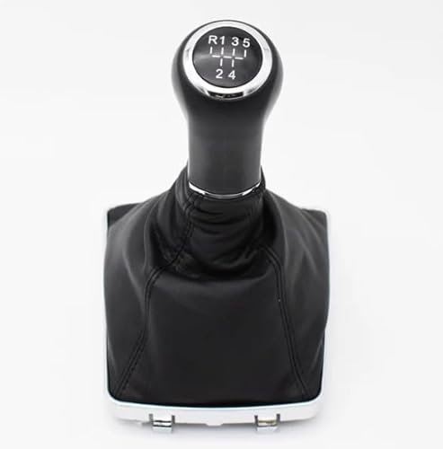 Schaltsack Schaltknauf + Schalthebelknauf + Haltering Kompatibel mit Opel Astra H 2004-2010 5-Gang Komplettset Auto Ersatzteil