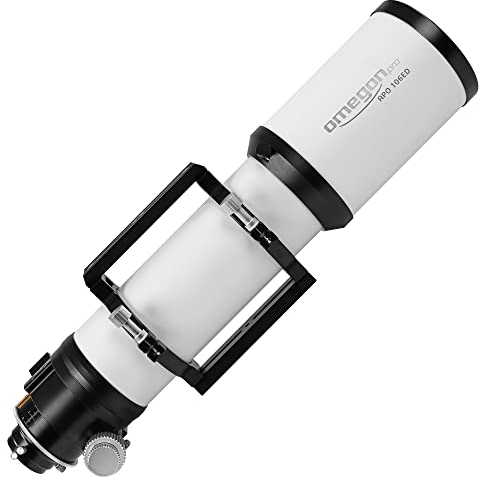Omegon Apochromatischer Refraktor Pro AP 106/700 Triplet ED FCD-100 | Hochwertiges FCD-100 ED-Glas | Für perfekte Astrofotografie | 3,5 Hybrid-Okularauszug | Inklusive CNC-Rohrschellen & Tragegriff