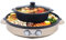 Hot Pot Elektrisch 2200W, 2 in 1 Hotpot mit Grillplatte mit unabhängige Temperaturregelung rauchfreie Antihaftbeschichtung Stufenloser Einstellknopf Hot Pot Topf