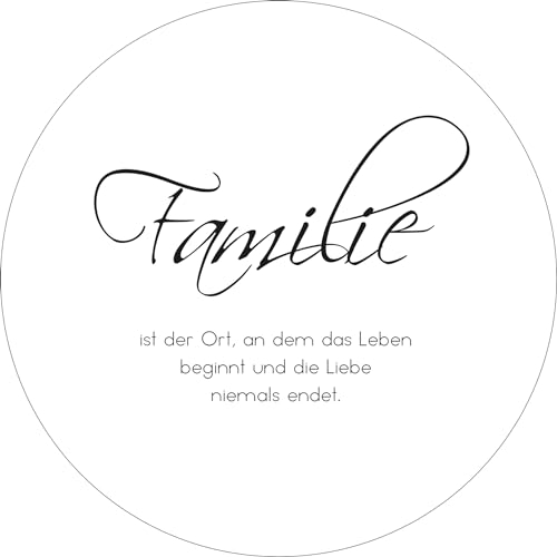 Pro-Art Glasbild Familie, rund 20 cm
