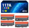 LOFBLAT 117A Toner Ersatz für HP 117A Toner Set für HP Color Laser 179fwg Toner für HP Color Laser 178nwg 179fnw 178nw 150nw 178 179 W2070A W2071A W2072A W2073A (117A Schwarz Cyan Gelb Magenta)