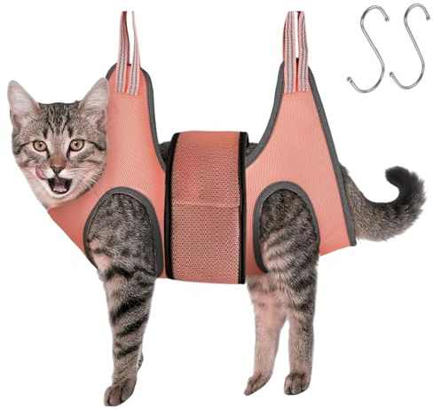 Hamac De Toilettage pour Chien - Harnais De Coupe des Griffes pour Chien avec 2 Crochets, Hamac De Toilettage pour Animaux De Compagnie pour Petits Chiens Et Chats, Hamac pour Coupe-Griffes, Bain