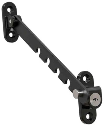 F Fityle Fenster-Sicherheitsschloss, Fensterbegrenzer, einfach zu installierender Öffnungsbegrenzer, verstellbar für Flügelfenster, Schlafzimmer, Küche, Schwarz